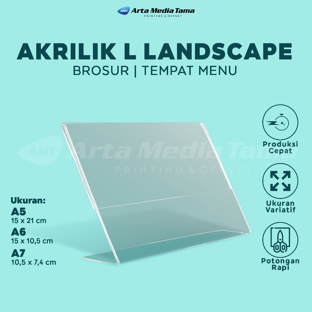 

TEMPAT BROSUR AKRILIK LANDSCAPE L | AKRILIK STAND | QRIS STAND | STAND DISPLAY | DUDUKAN DISPLAY