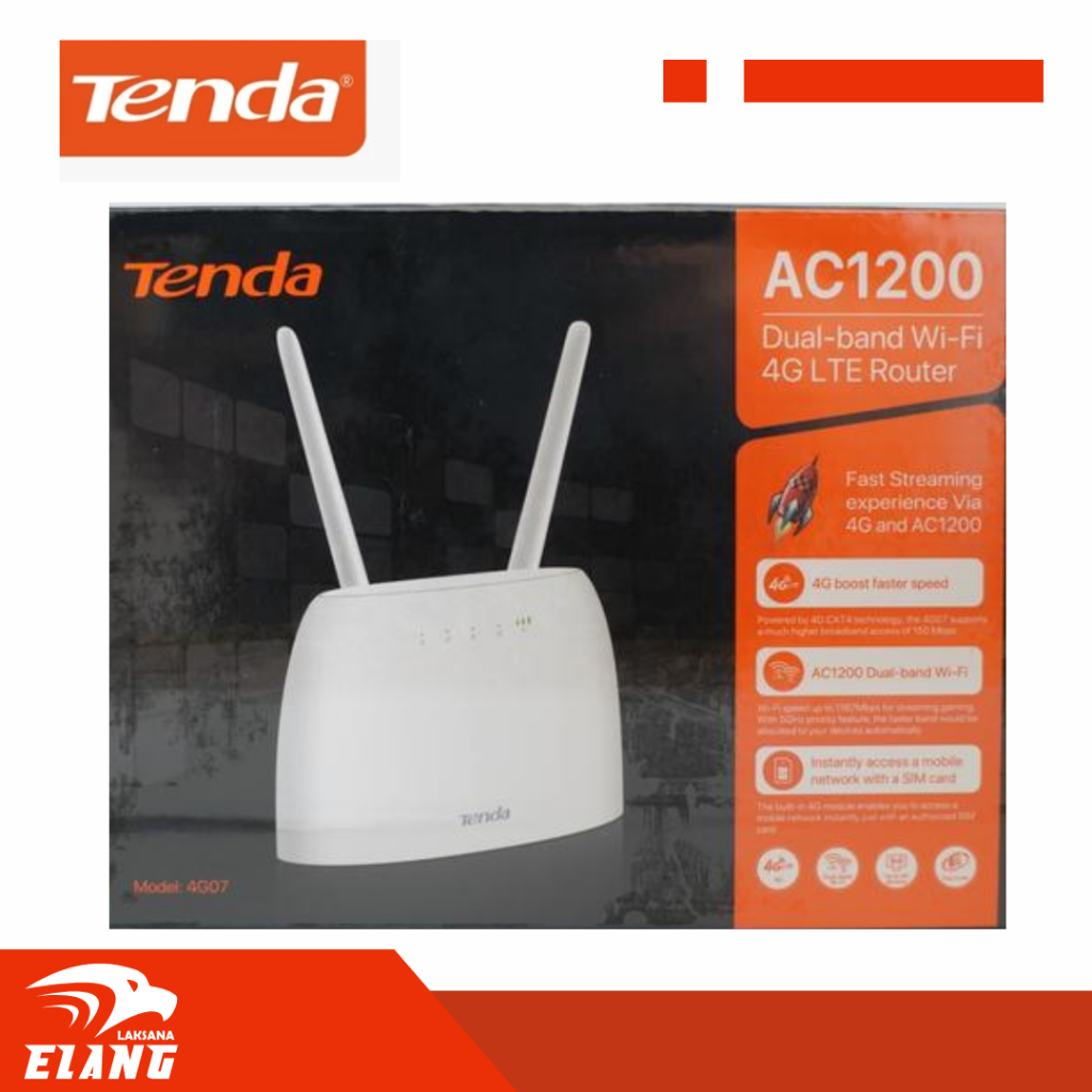Tenda 4G07 AC1200 Dual-Band Wi-Fi 4G LTE Router