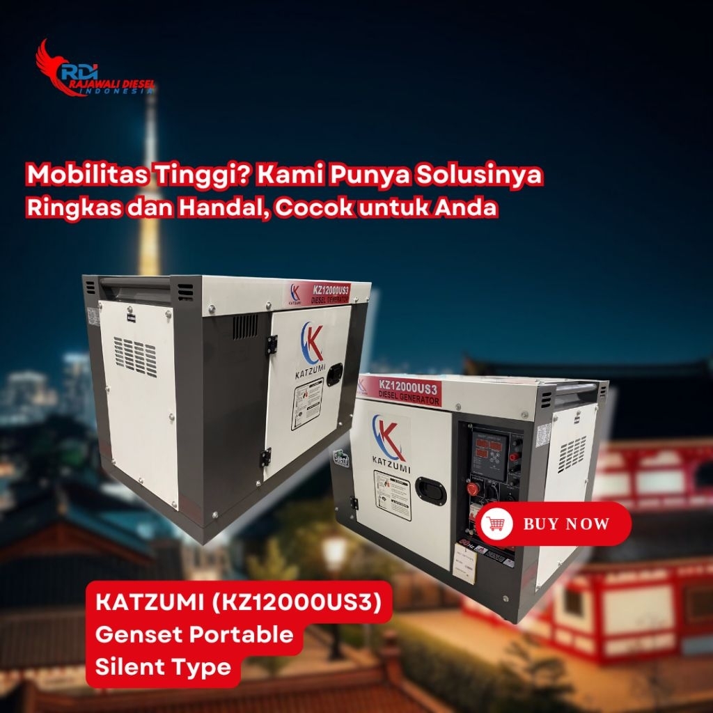 PROMO ‼️ Genset 10 KVA Katzumi Portable Silent Diesel - KZ12000US