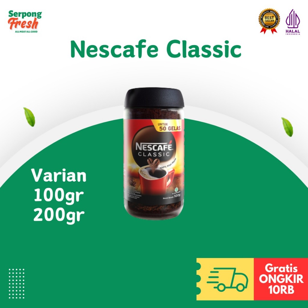 

Nescafe Classic botol 100 gr Kopi Instant