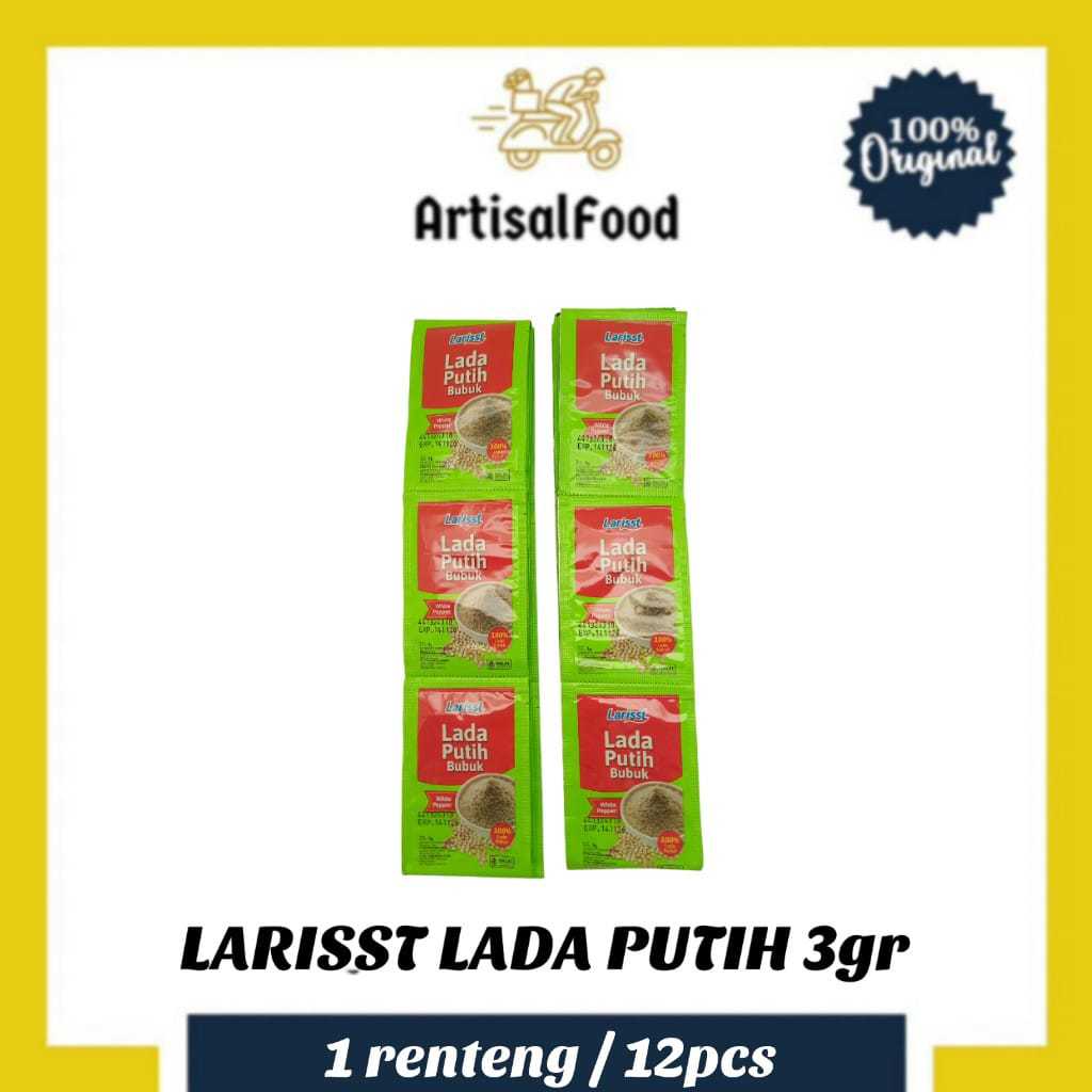 

LARISST LADA PUTIH 3gr 1 renteng (12pcs) lada bubuk