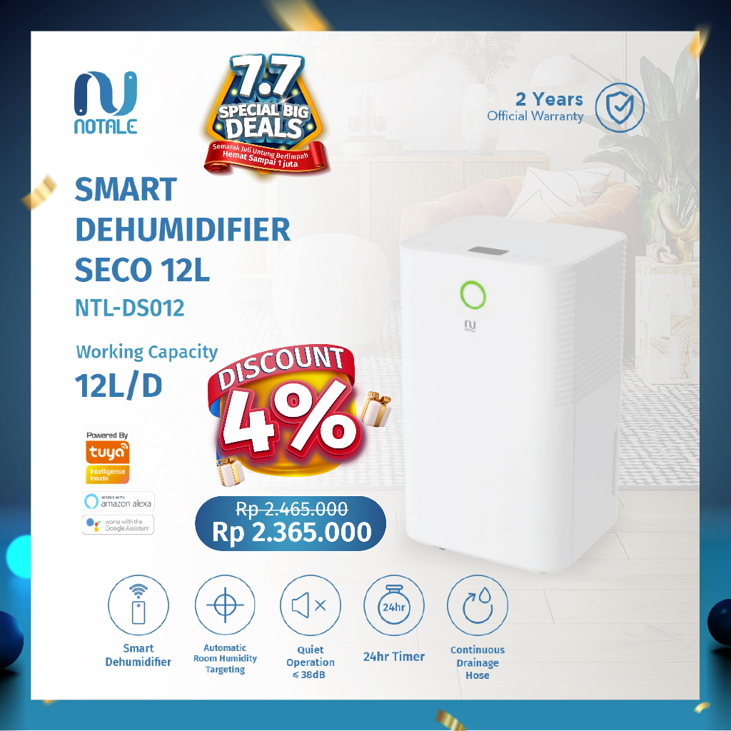 NEW PRODUCT NOTALE SECO DEHUMIDIFIER PENYERAP LEMBAB RUANGAN DEHUMIDIFIER RUANGAN DEHUMIDIFIER SERAP