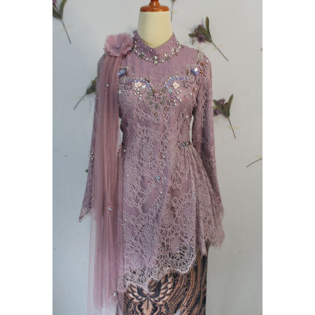 Promo Selendang Tile Kebaya Wisuda Brukat Slendang Bahu Kebaya Tunangan Slayer Pundak Polos