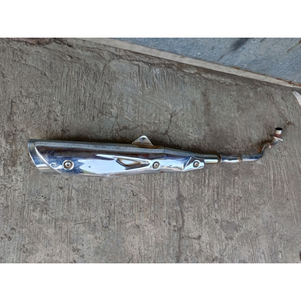 KNALPOT STANDAR KARISMA DAN SUPRA X 125 LAMA ORIGINAL BEKAS KNALPOT SUPRA X125 OLD PNP KARISMA ORIGI