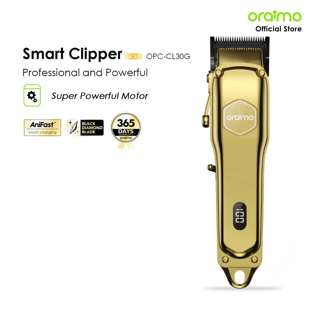 ☑️ YK ☑️ ORAIMO Alat Cukur Listrik Smart Clipper 2 Gold | OPC CL.30G