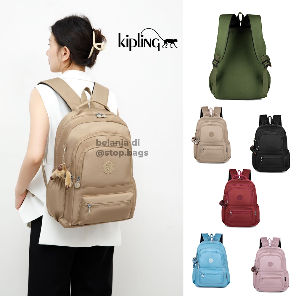 KP 186 Nylon Tas Kipling Ransel Wanita / Backpack Wanita / Ransel Polos / Tas Nylon / Tas Laptop