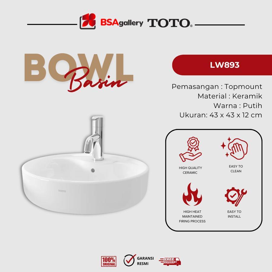 WASTAFEL MEJA TOTO LW893CJ BODY ONLY / WASHTAFEL CUCI TANGAN MEJA TOTO