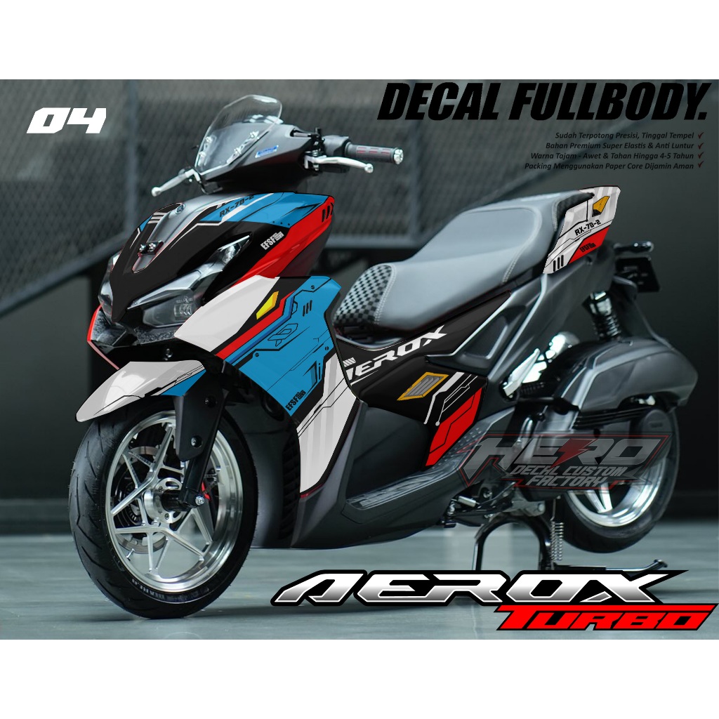 04 NEW DECAL AEROX ALPHA NEW NVX 2025 FULLBODY - DECAL AEROX ALPHA 2024 VARIASI GUNDAM