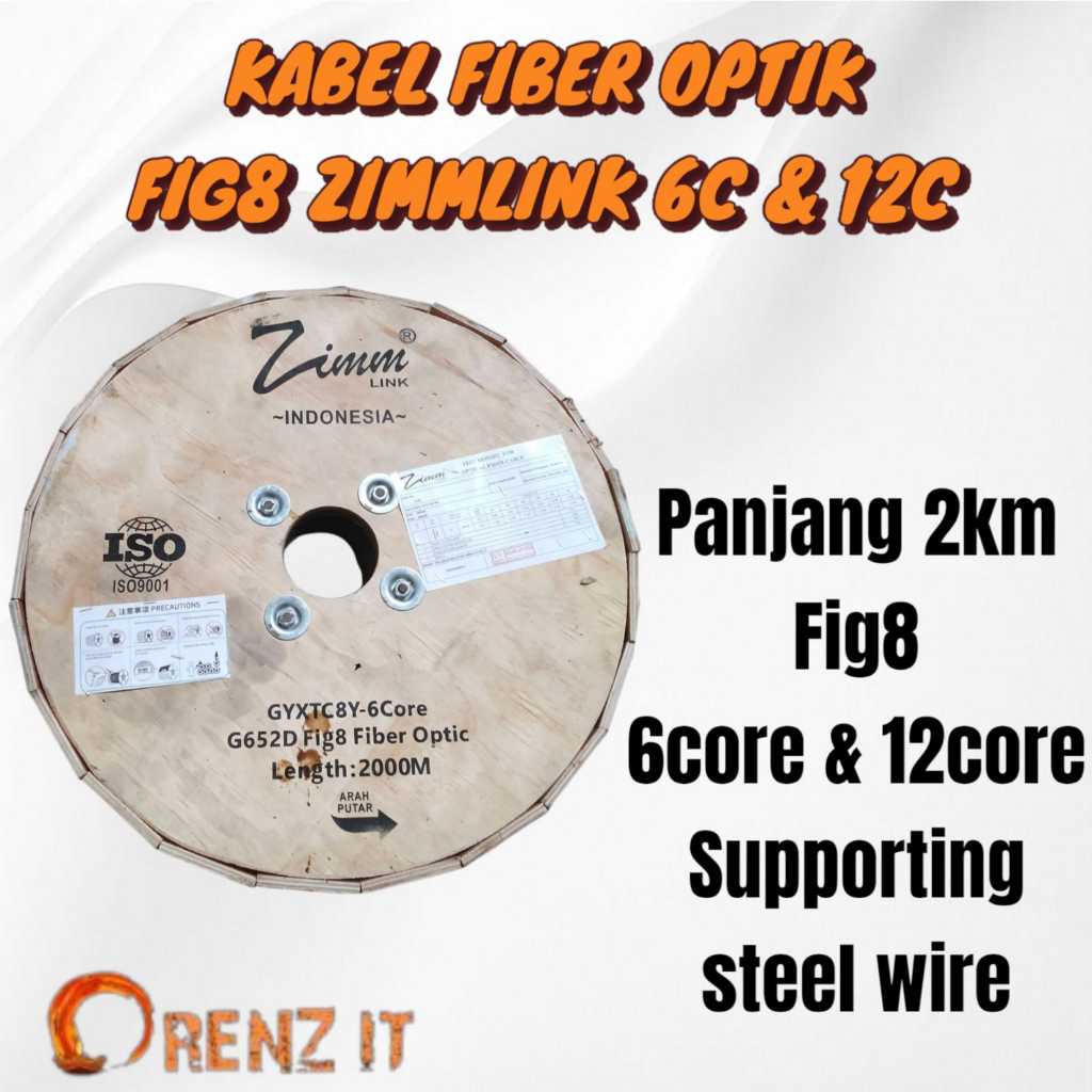 KABEL FIBER OPTIK ZIMMLINK FIG8 6CORE // FIG8 12CORE 2KM