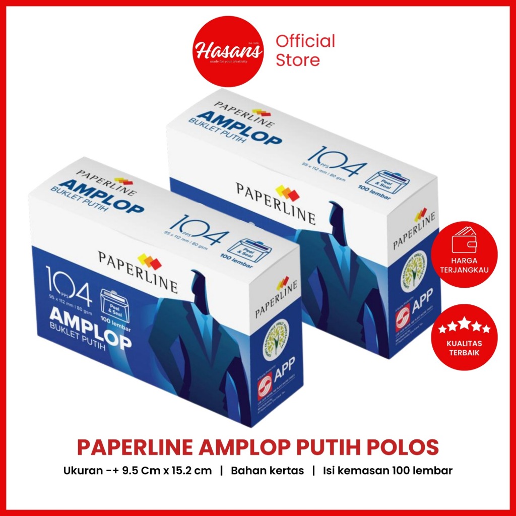 

Paperline Amplop Putih Polos / Amplop Putih 1 Pack / Amplop Paperline Buklet Putih / Amplop 104 / Amplop Kondangan / S Mas, Amplop Paperline PPL 104 APS