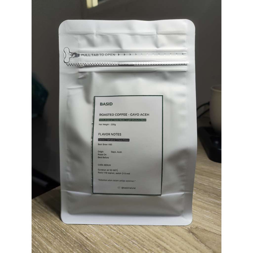 

BASID Signature Gayo – Kopi Arabika Roasted Bean Aceh | Light Medium Roast Chocoa Notes | 200gr