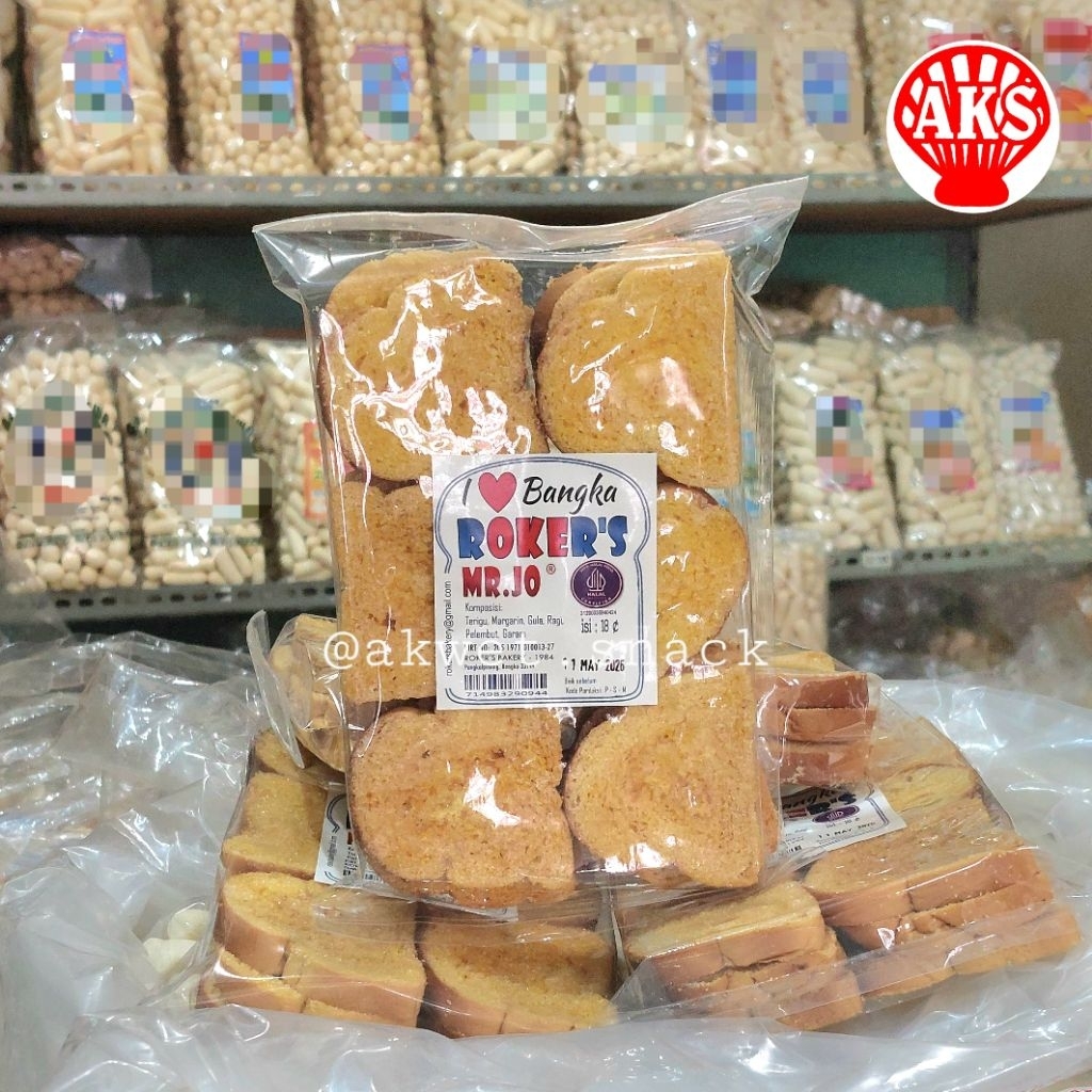 

Roti Kering ROKER'S Mr.JO Makanan Snack Bangka Akwet Snack