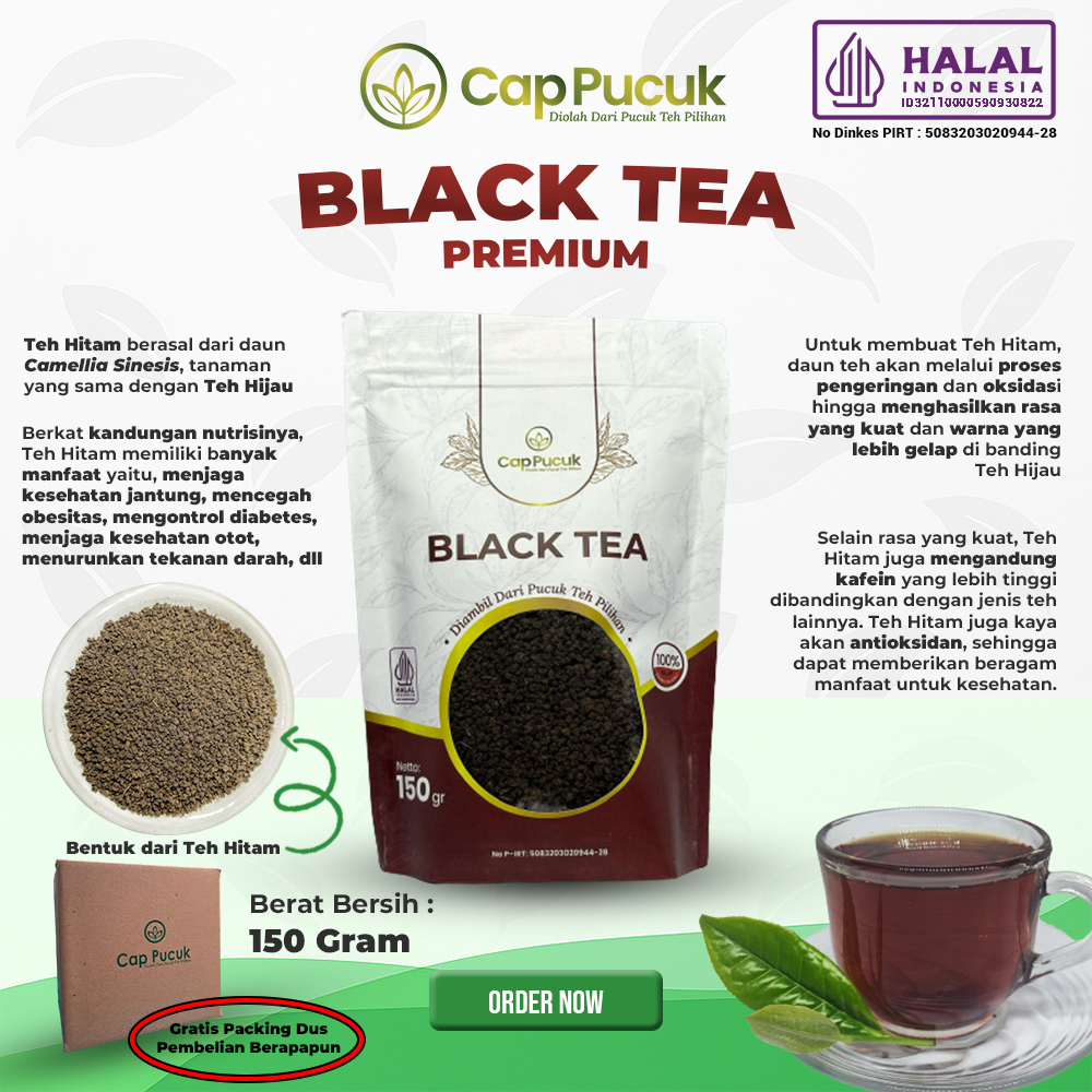 

TEH HITAM / BLACK TEA CAP PUCUK