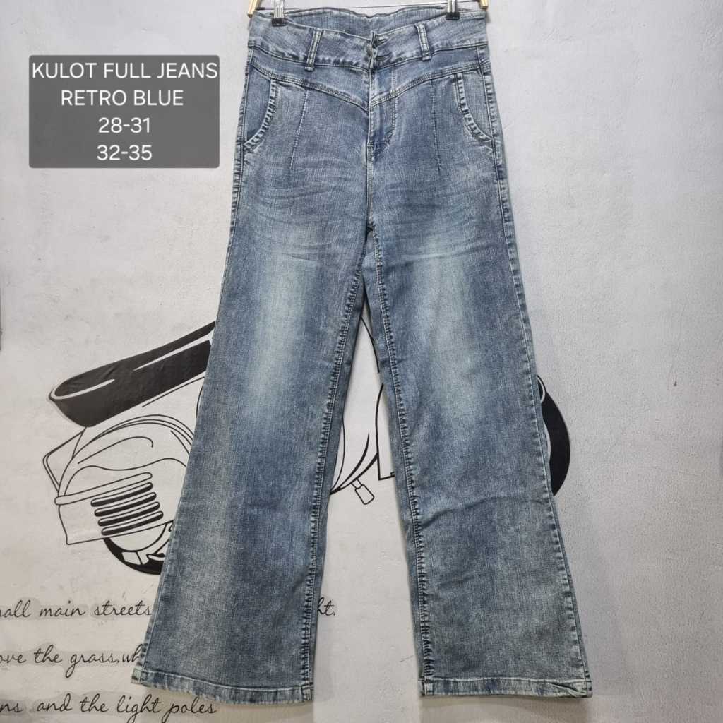 LaMalla - Kulot Luna | Celana Jeans Wanita Kulot Highwaist Panjang Nyaman Strech (Melar) Premium Qua