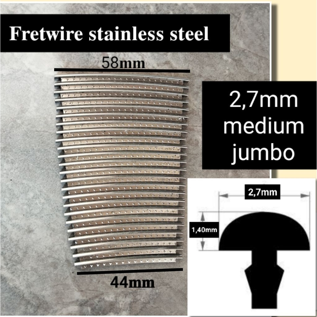 fret gitar stainless steel medium Jumbo 2,7mm