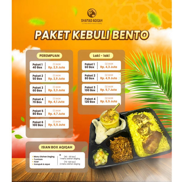 

paket aqiqah nasi kebuli anak perempuan