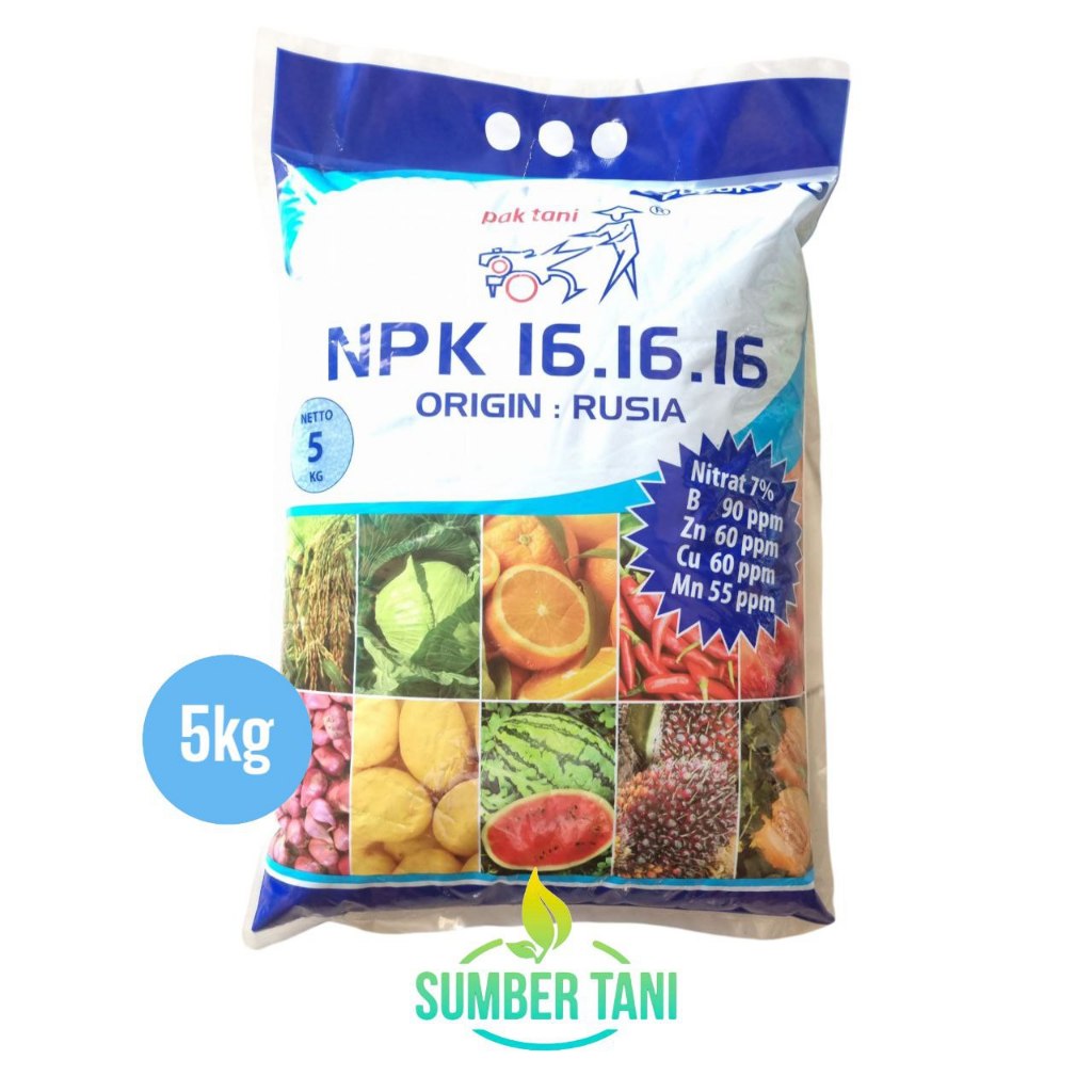 

Pupuk NPK 16.16.16 PAK TANI BIRU | 5KG / NPK 161616 PAK TANI 5KG