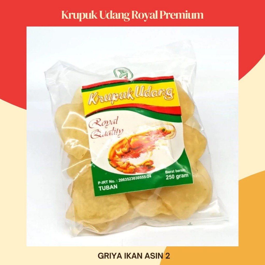 

Krupuk udang/krupuknudang terenak/krupuk udang guci toak "ROYAL" khas tuban