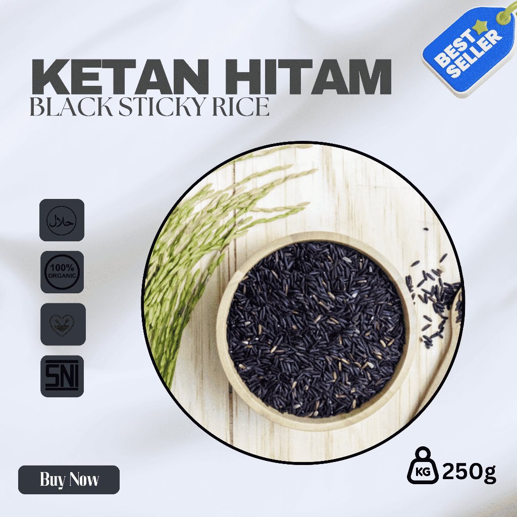 

Ketan Hitam I Ketan Hitam Premium Organik | Berat 250g| Pulen, Wangi, Sehat