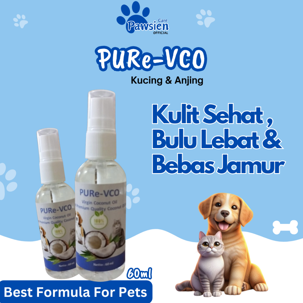 VCO KUCING SPRAY 60ml - Obat Jamur Scabies Untuk Kucing Anjing Minyak VCO Virgin Coconut Oil