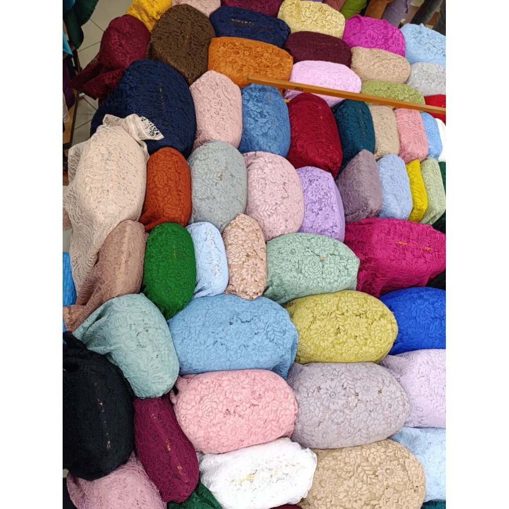 Kain/ bahan brokat katun premium bahan brokat meteran