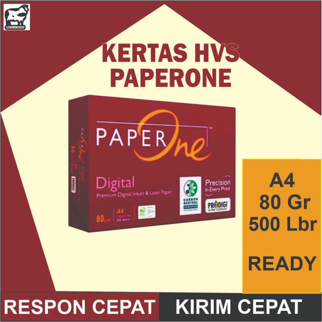

Promo Kertas HVS Paperone A4 80 Gr 1 Rim (500 Lbr) Kertas Print/Fotocopy Dokumen Penting Kantor,