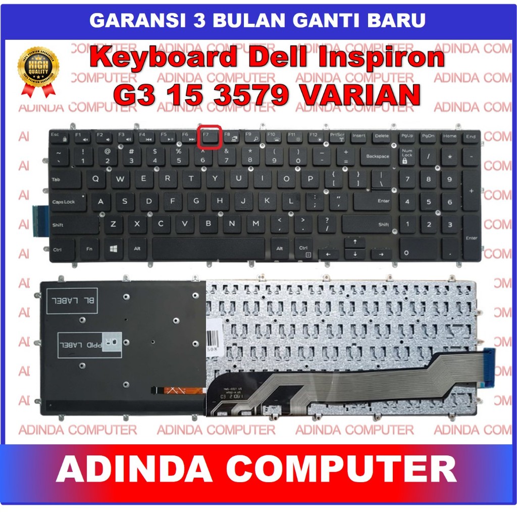 Keyboard Dell Inspiron G3 15 3579 15 3500 3590 G5 5590 Inspiron 3593 7567 7577 5565 5567 Backlight