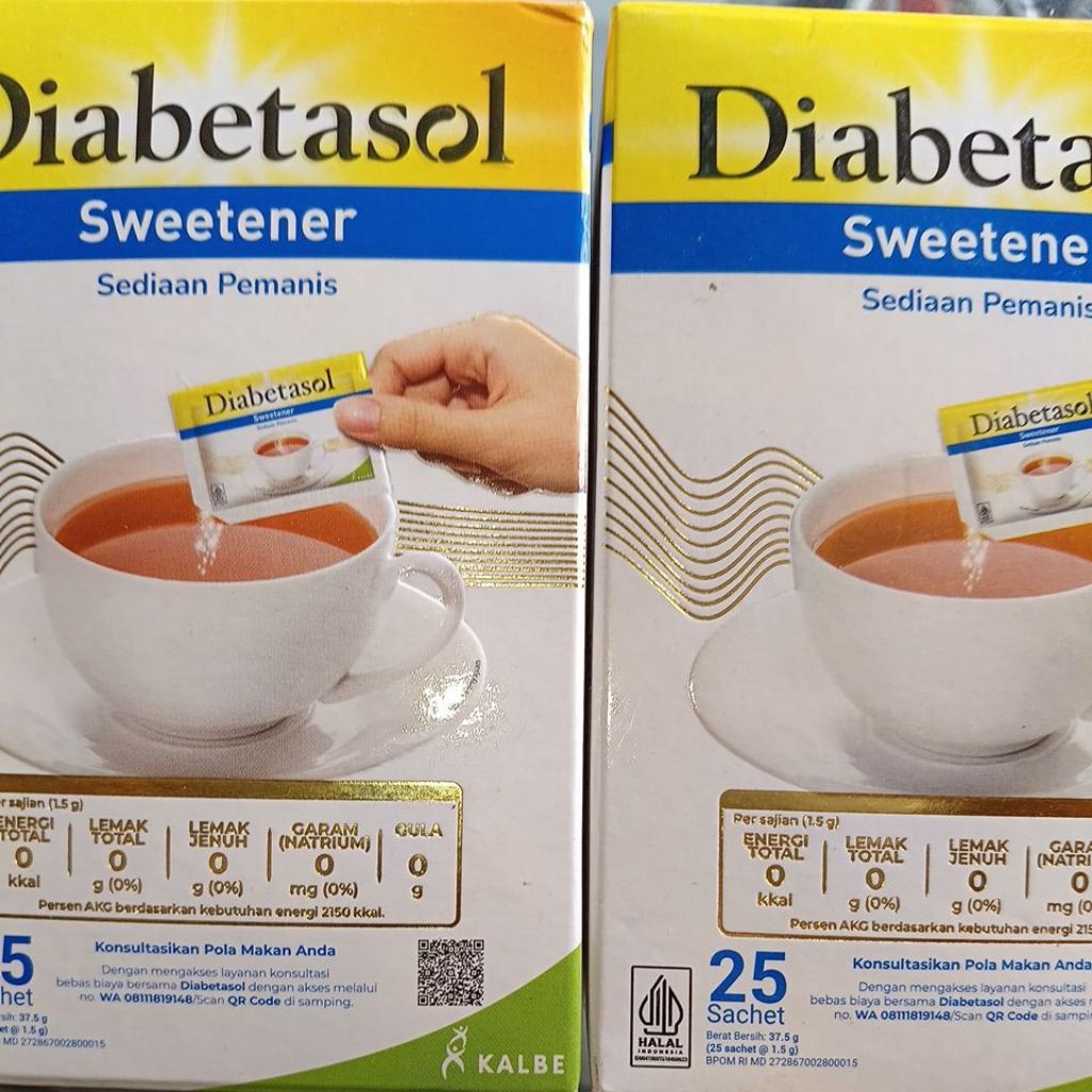 

Diabetasol Sweetener 1Box isi 25 Sachet