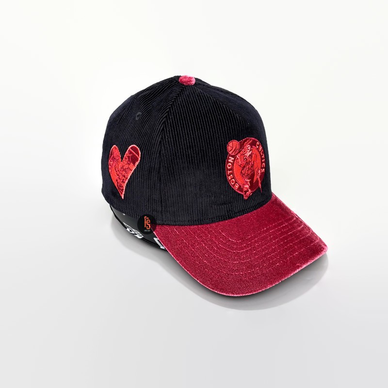TOPI NEW ERA ORIGINAL 940 A FRAME VELVET CORDUROY LOVER BOSCEL BLACK RED