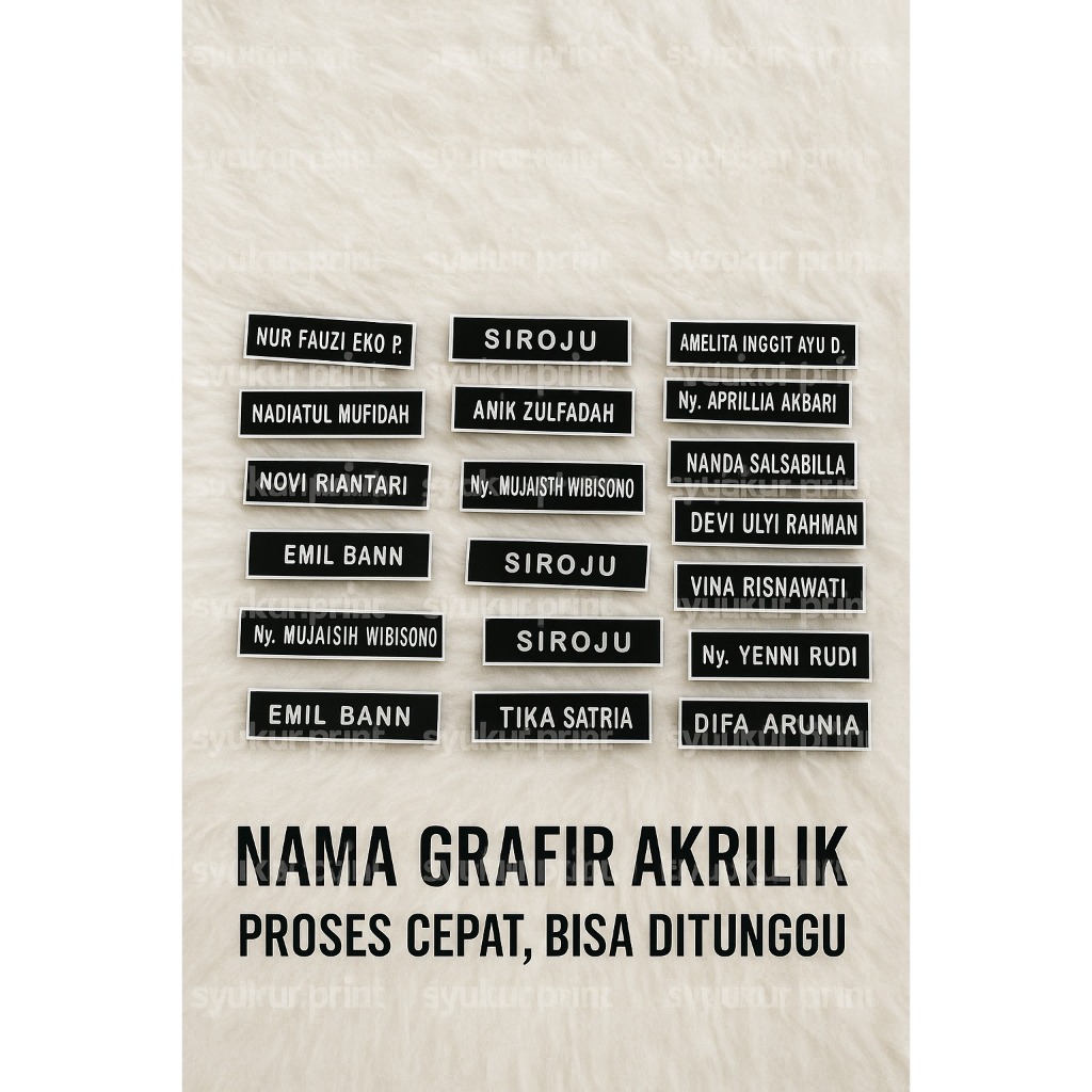 

Nametag Resin | Nametag Grafir | Nametag magnet | Nametag Peniti| Nametag Akrilik| Nama dada