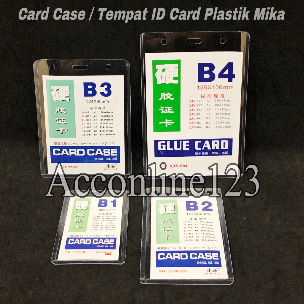 

Card Case B1, B2, B3, B4 / Plastik Mika ID Card / Tempat ID Card Plastik Per Pcs (Satuan)