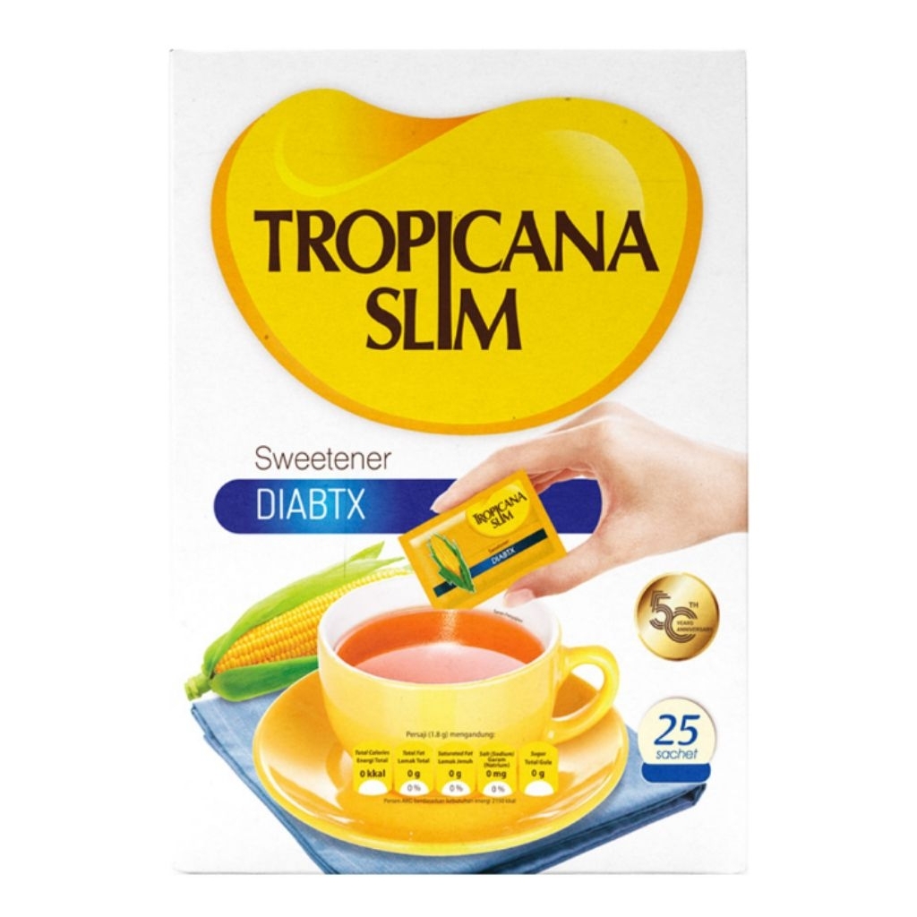 

Tropicana Slim Pemanis Nol Kalori Diabtx 25 x 2 g