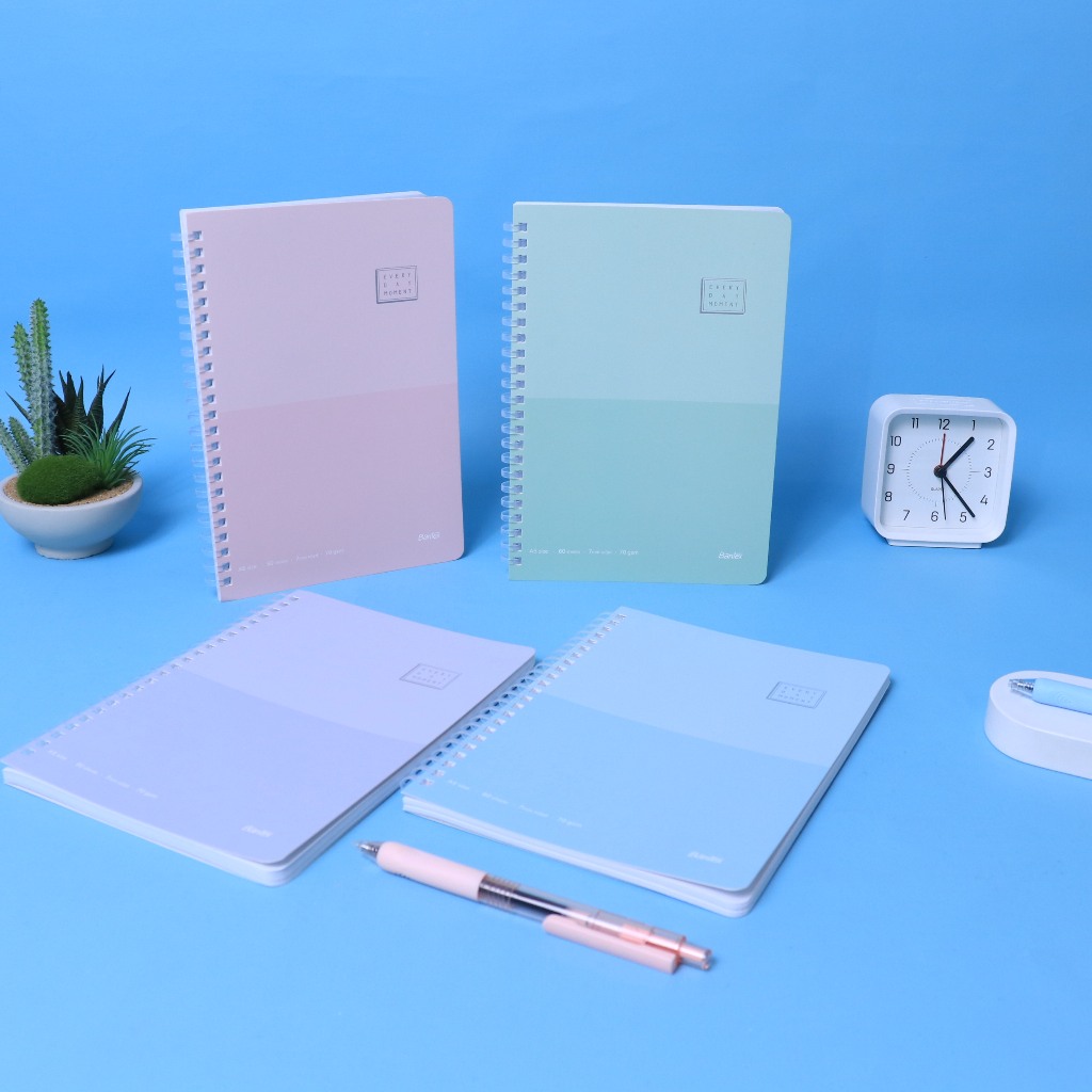 

[Terminal Stationery 01] Bantex Buku Tulis Spiral A5 60 Lembar 70 gsm Bergaris / Buku Catatan Sekolah Warna Pastel SPA560-003