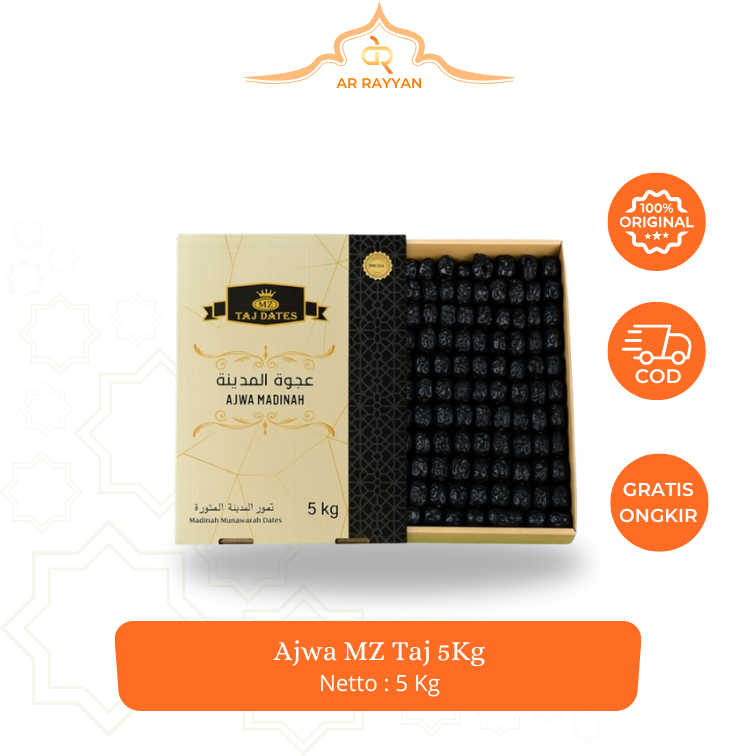 

Kurma Ajwa MZ Taj 5kg / Kurma Nabi / Kurma Ajwa Premium
