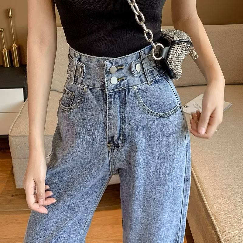 Jeans Outfit Milenial -  Celana Jeans Highwaist Boyfriend Sekoder Kancing 2 Wanita Highwaist Viral K