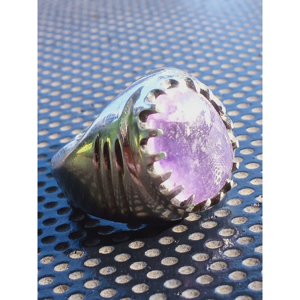 Cincin Batu Kecubung Ungu