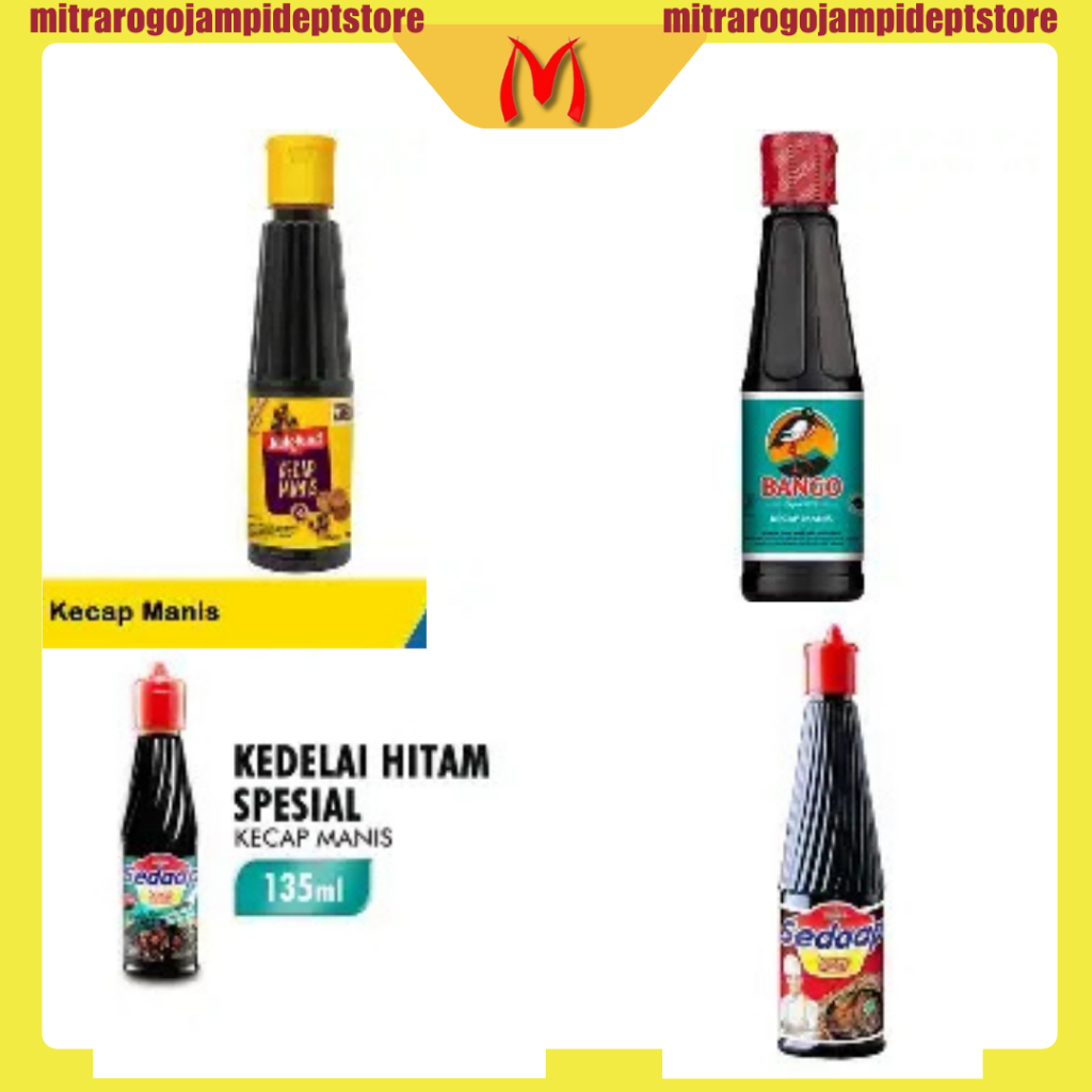 

Aneka Kecap Manis Kemasan Botol 135 ml | Bango | Sedaap | Indofood