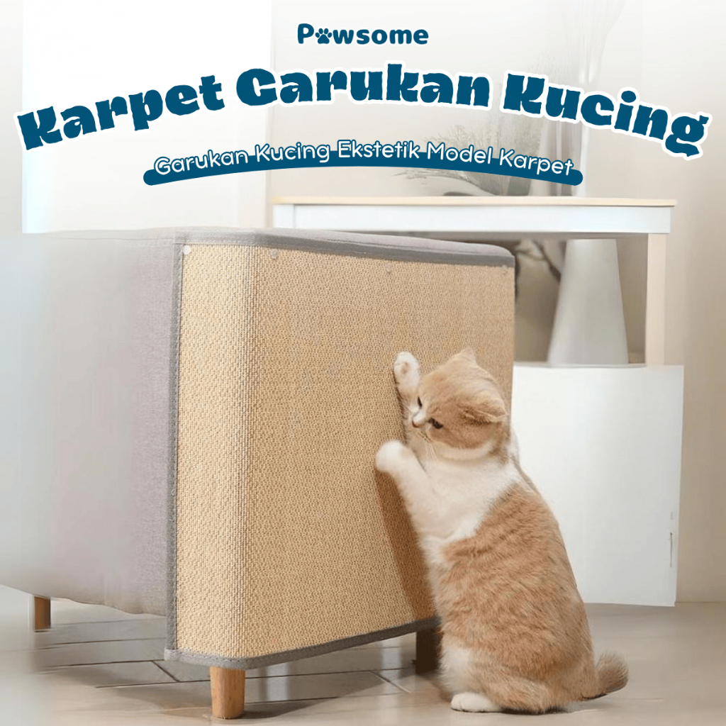 Pawsome Garukan Kucing Anti Slip Karpet Tahan Cakaran Kucing Karpet Garukan Untuk Pelindung Sofa
