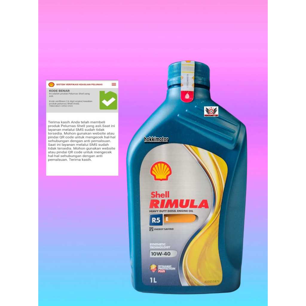 Shell RIMULA R5 E 10W-40 OLI MOBIL 1 LITER ORIGINAL