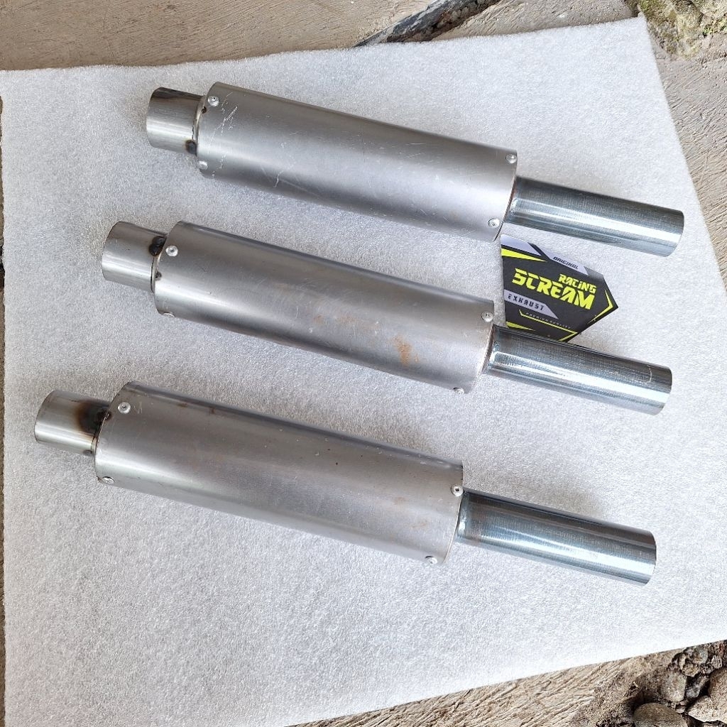 Knalpot Kondoman Bahan PLAT/GALVANIS Out 38 45 50 full sarteng bor
