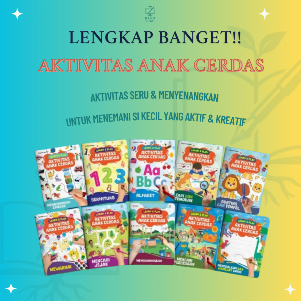 Buku Learn & Play: Aktivitas Anak Cerdas [Paket 10 Buku] - Buku Aktivitas untuk Anak Usia 3+