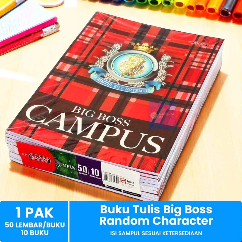 

Big Boss 50 lembar / Buku Tulis Isi 10Pcs 1 Pak / Buku Tulis Sekolah