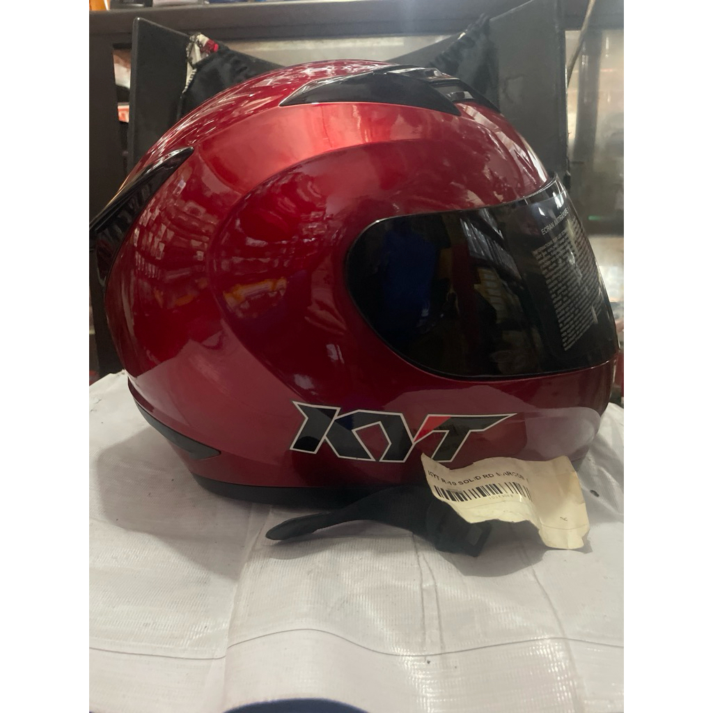 Helm KYT Full Face R 10 SOLID Merah Maroon Maron