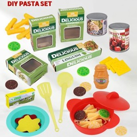 Mainan Edukasi Anak DIY Mainan Masak Masakan Dapur Set Spageti Kentang Goreng Set 36pcs