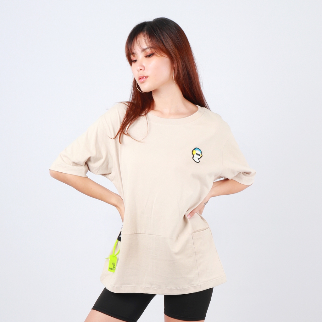 DODDS Oversize T-shirt Unisex - Basic Pocket Tee (Almond)