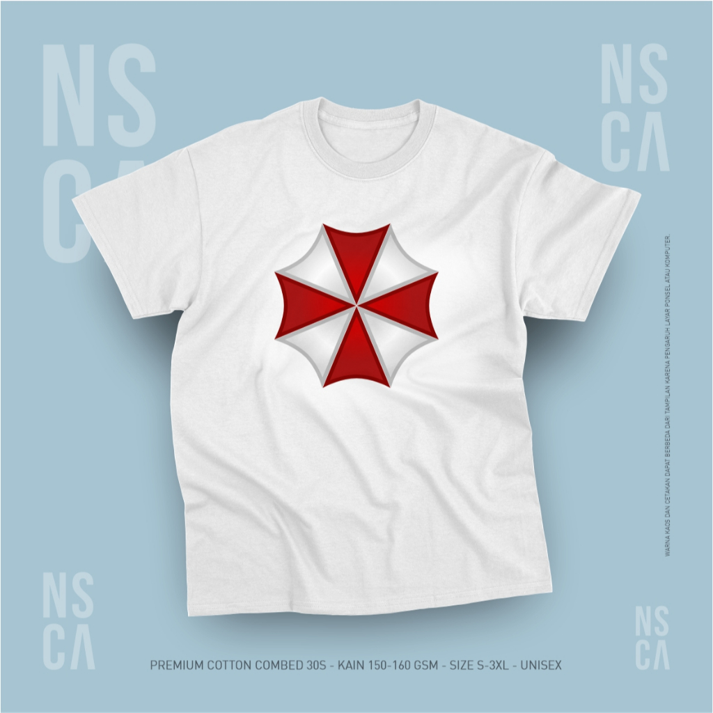 Kaos T-Shirt Film Game Movie - Resident Evil Umbrella