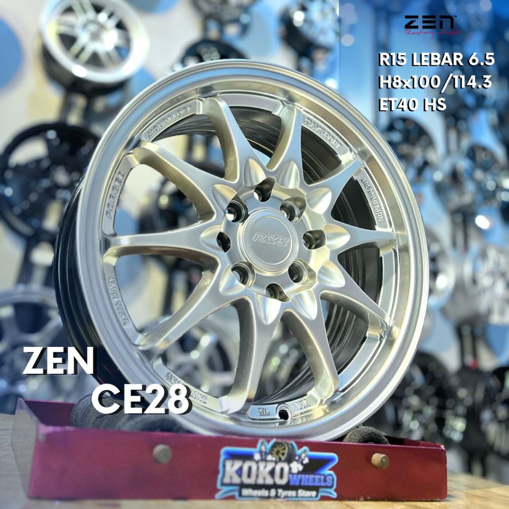 Velg mobil zen Ce28 ring15 bisa untuk Brio , Jazz , Yaris , Agya dll
