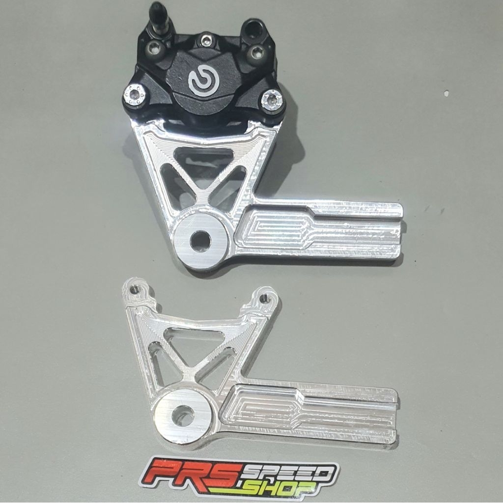 braket kaliper 2p brembo satria 2tak hiu lumba belakang new model ktc 2 piston