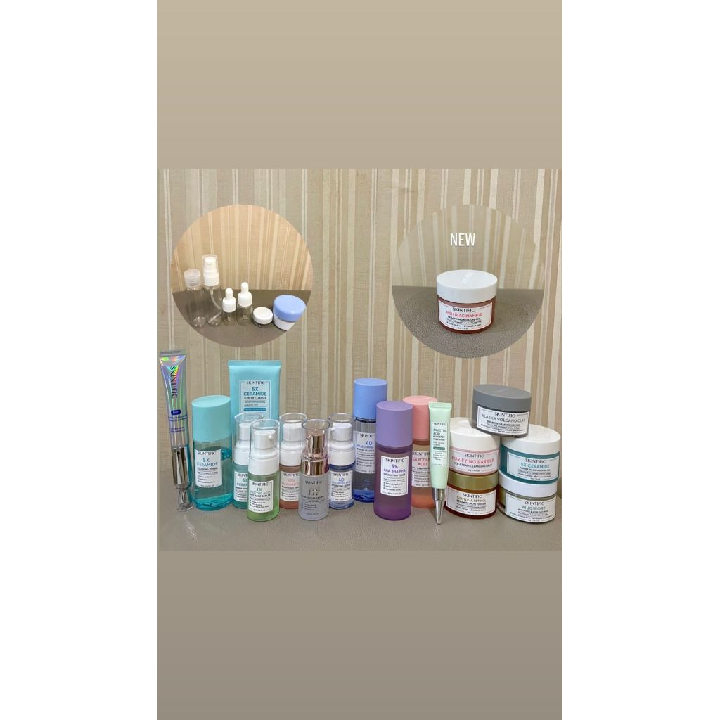 Skintific ceramide moisturizer toner serum niacinamide salicylic cleanser eye cream exfoliating glyc