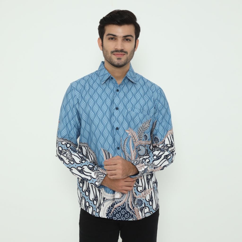 Platini Kemeja Batik Pria Lengan Panjang Katun 36095
